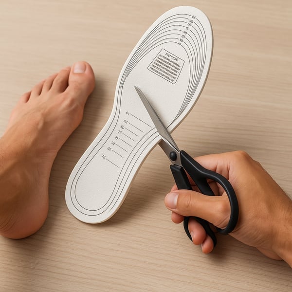 Fotsåle / sko-innlegg i minneskum – 1 par, hvite (one-size)