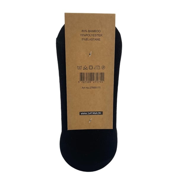 Bambus Footies 5 par (sort eller hvid)