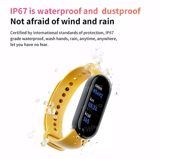 Smartwatch - m/Puls- & blodtryksmåler (vand- og støvafvisende)