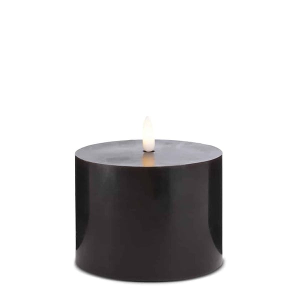 LED stearinlys - 1 stk. - ø10 x 10 cm - m/3D flamme - (flere farger)