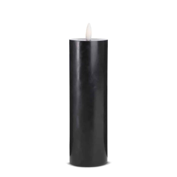 LED stearinlys - 1 stk. - ø5 x 20 cm - m/3D flamme - (flere farger)