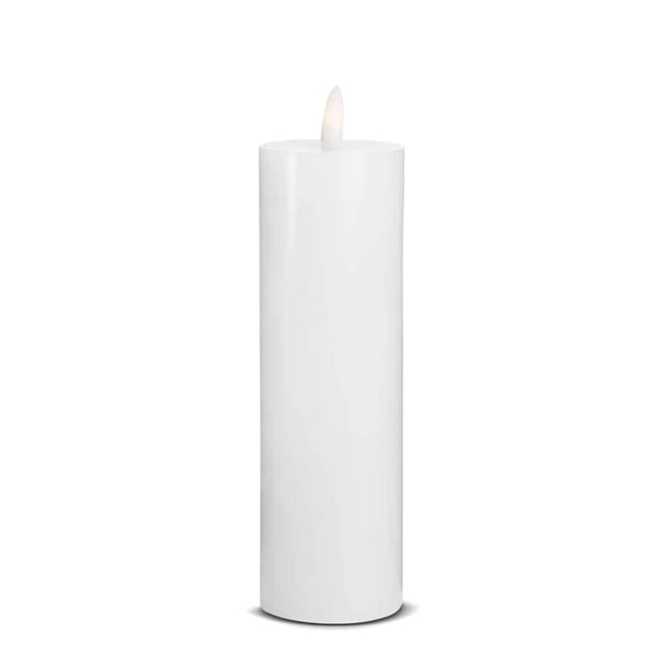 LED stearinlys - 1 stk. - ø5 x 20 cm - m/3D flamme - (flere farger) LED stearinlys - 1 stk. - ø5 x 20 cm - m/3D flamme - (flere farger)