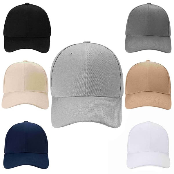 Baseballcap ensfarget - i mange farger!