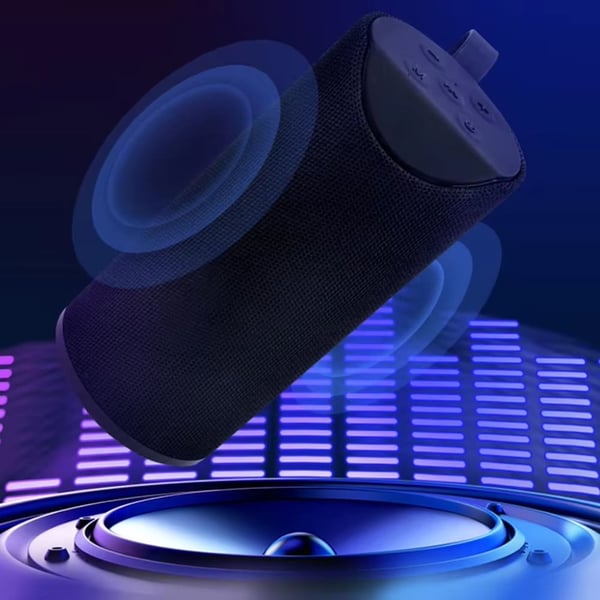Bluetooth-högtalare 5W med subwoofer och tygdesign