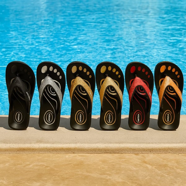 Sandaler Aerosoft - Modell 825 med glitter -