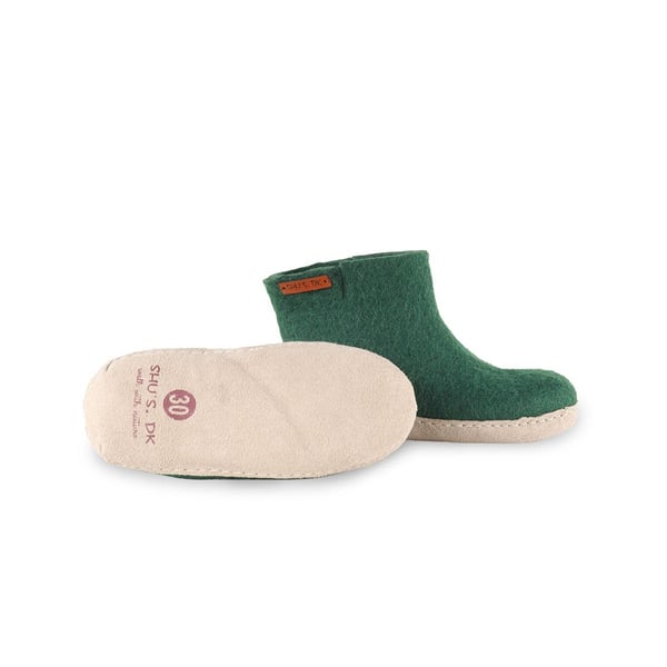 Uldstøvle Børn (100% ren uld) m/sål i skind - Dansk Design fra SHUS