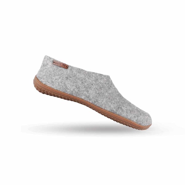 Ulltofflor (100% ren ull) med gummisula - Dansk design från SHUS