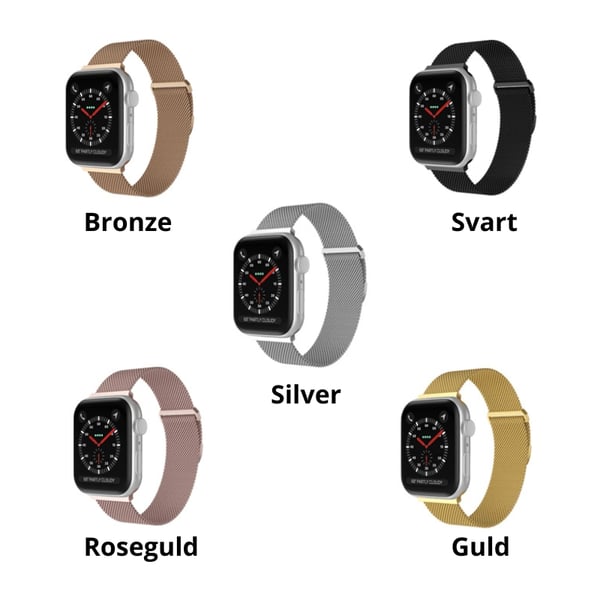 Apple Watch 42/44 mm Milano Loop Metalliranneke Hopea