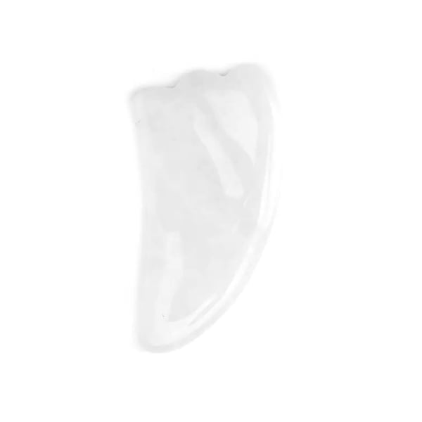 Naturlig Gua Sha sten - ægte mineralsten - Hvid Jade Stor