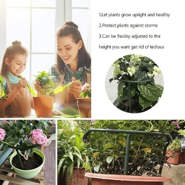 Pottestøtte - Støtte til planter & blomster - 4-delt sæt - 24 cm