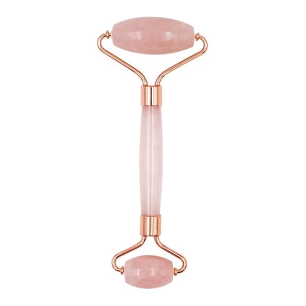 Naturlig Gua Sha Roller - Ægte mineralsten – Rose Quartz