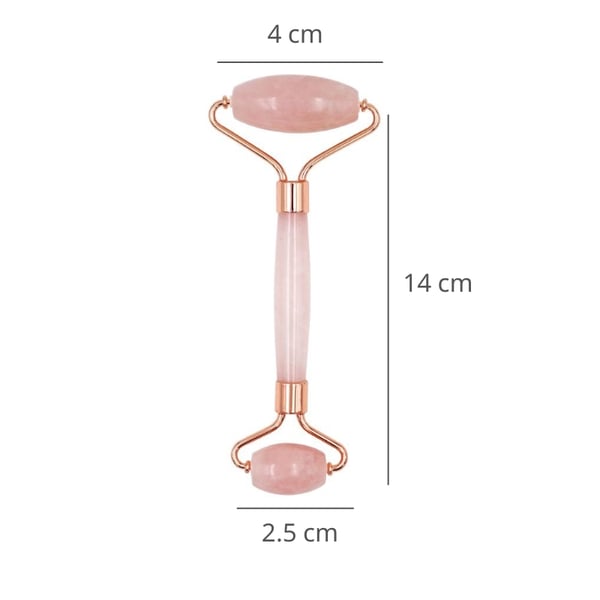 Naturlig Gua Sha Roller - Ægte mineralRoller – Rose Quartz