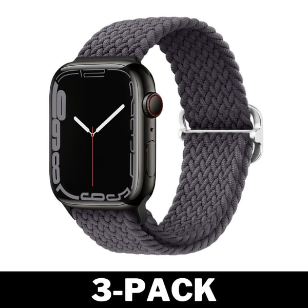 Flettet armbånd til Apple Watch 38/40/41 mm Mørkegrå M