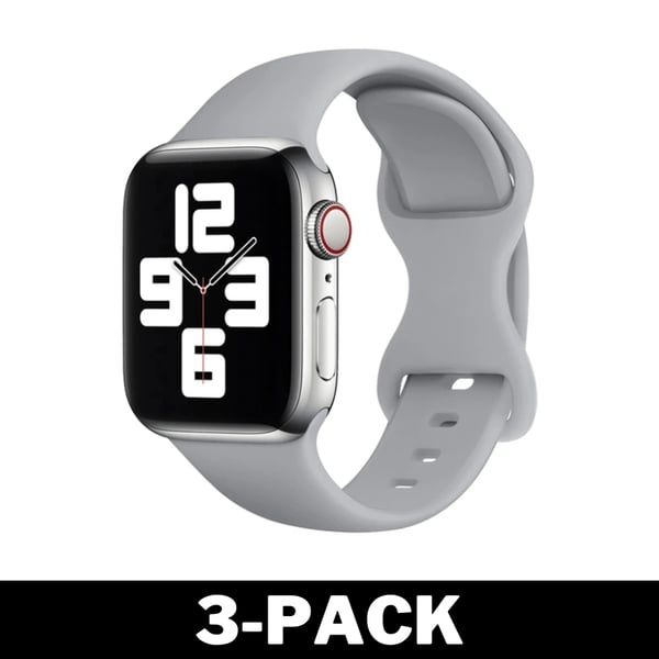 Silikoninen rannekoru Apple Watchille 42/44/45 mm harmaa S