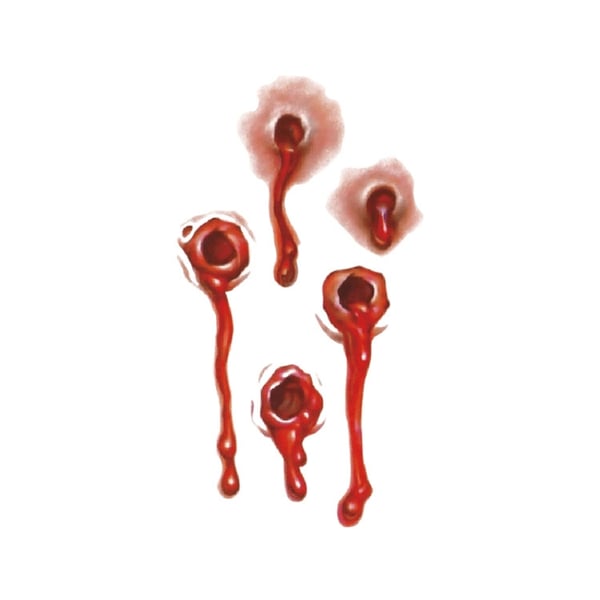 Halloween Tattoo Bloody Bullets