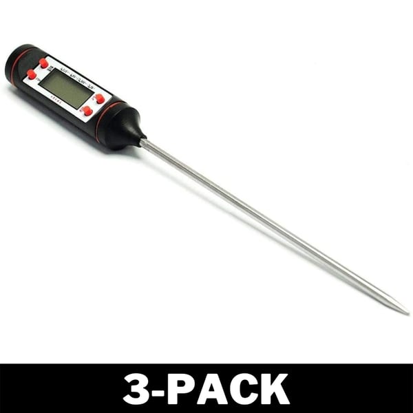 Digital Stektermometer / Baktermometer LCD Display Svart