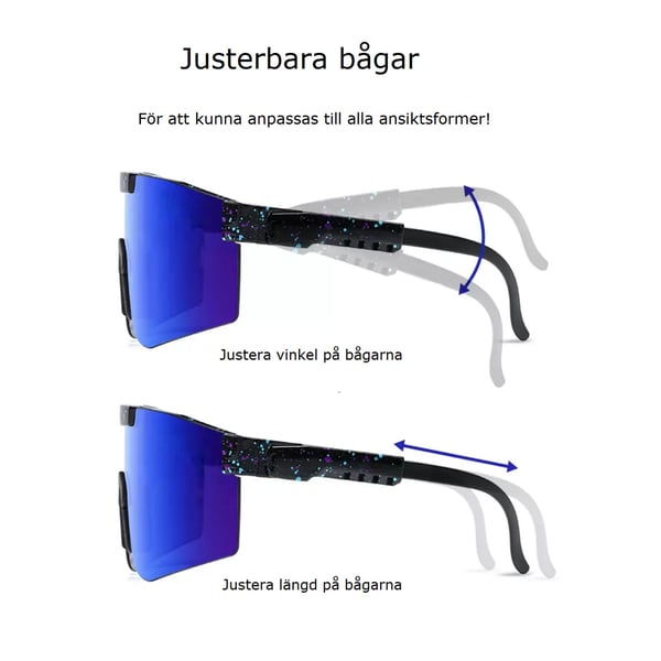Polarisoidut urheiluaurinkolasit Unisex Purppuranharmaa
