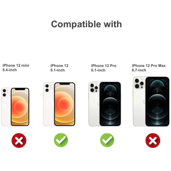 Gennemsigtigt cover til iPhone 12/12 Pro - Gennemsigtigt TPU