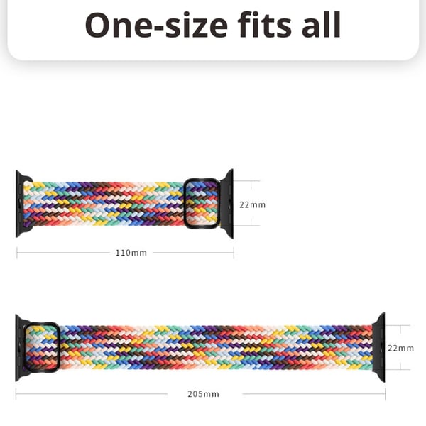 Braided Bracelet for Apple Watch 42/44/45mm Colorful M