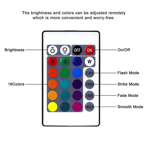 LED Bordlampe Crystal RGB med fjernbetjening og touch
