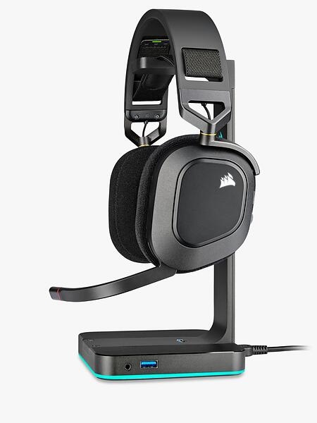 Original Corsair HS80 RGB Trådløse Over-ear Headset - Sort