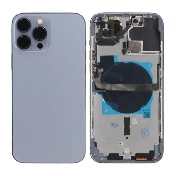 iPhone 13 Pro Max Bagside med Komplet Ramme - Blå