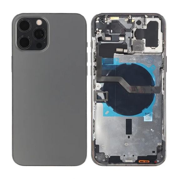 iPhone 12 Pro Max Bagside med Komplet Ramme - Grafit