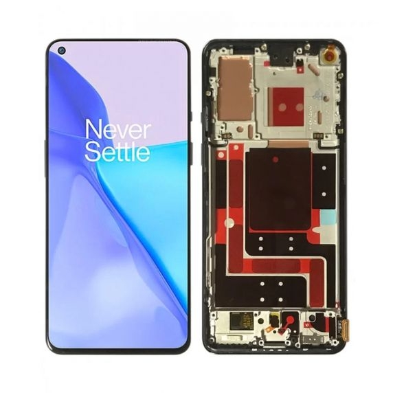 Original OnePlus 9 Skærm/Display - Sort