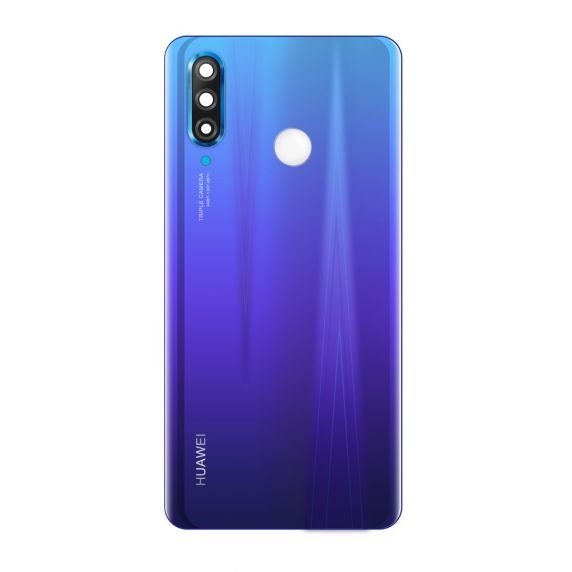 Huawei P30 Lite Bagside/Batteridæksel med tape - Aurora Blå