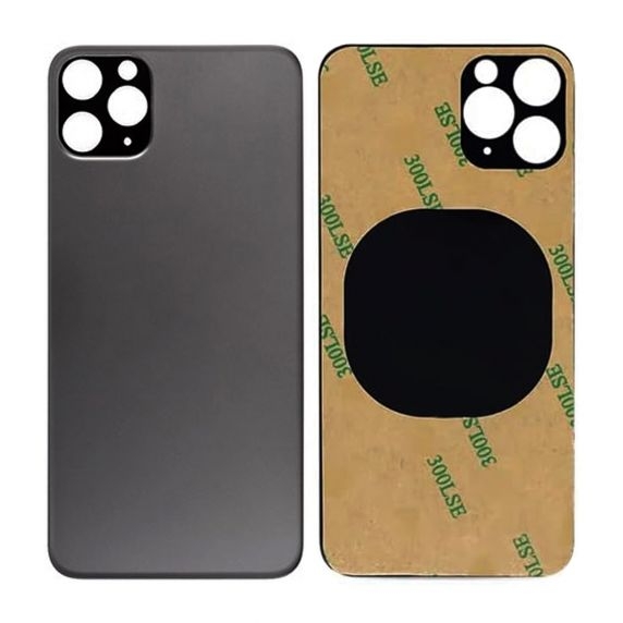 iPhone 11 Pro Bagside Glas med tape - Sort