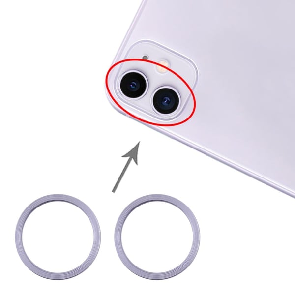 iPhone 11 Kameran rengas (2 kpl) - Lila