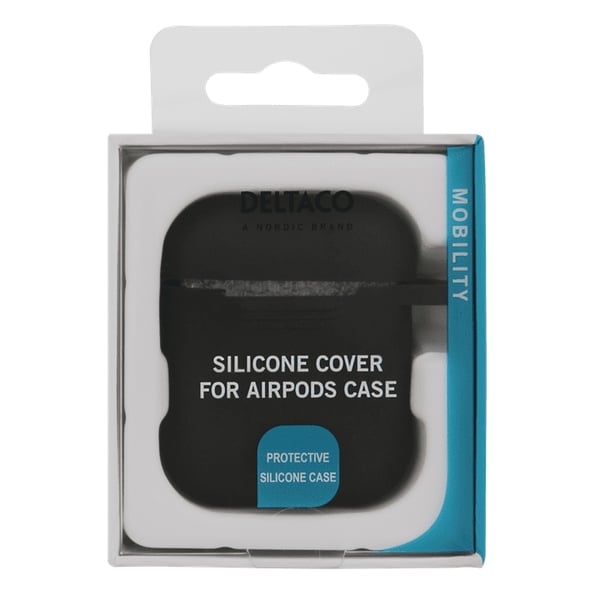Deltaco Silikonikotelo Apple AirPods - Kuulokkeille - Musta