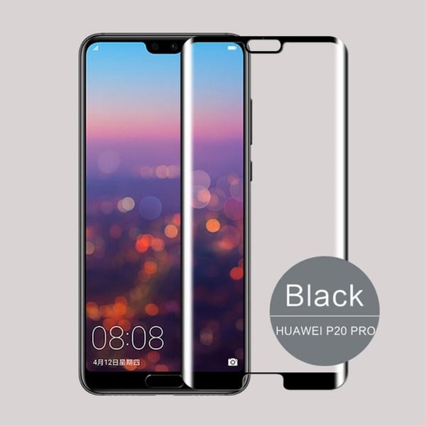 MOFI 3D Kaareva Kokonaan Peittävä Näytönsuoja Huawei P20 Pro - Puhelimelle - Musta