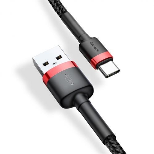 Baseus Cafule USB-C -kaapeli 3A 0,5 m - Musta