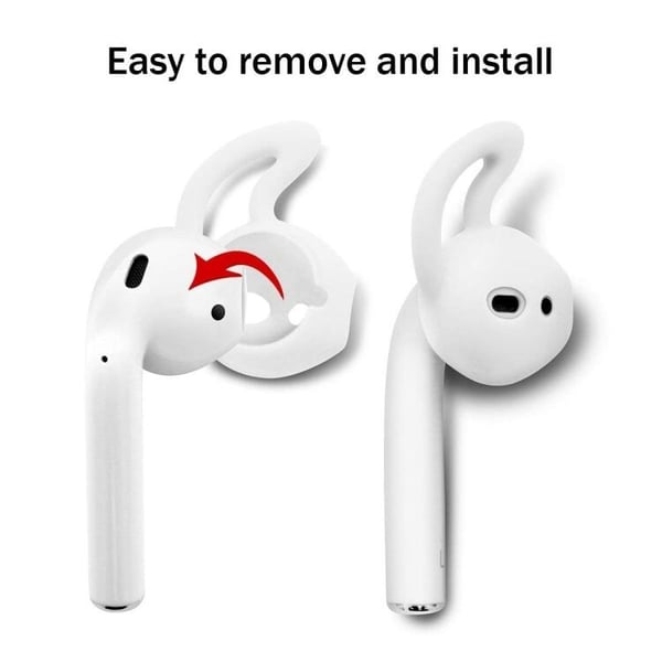 Silikoniset korvakoukut Apple AirPodseille - Valkoinen