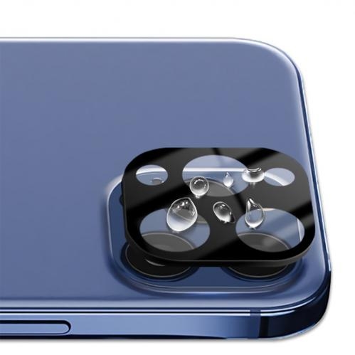 MOCOLO Linsebeskyttelse i Hærdet Glas til iPhone 12 Pro Max - Sort
