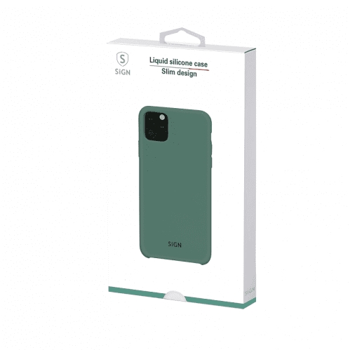 SiGN Liquid Silicone Case iPhone 12/12 Pro -puhelimelle - Musta