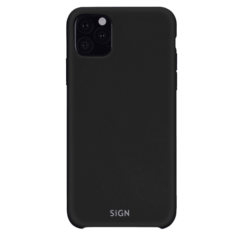 SiGN Liquid Silicone Case iPhone 12/12 Pro -puhelimelle - Musta