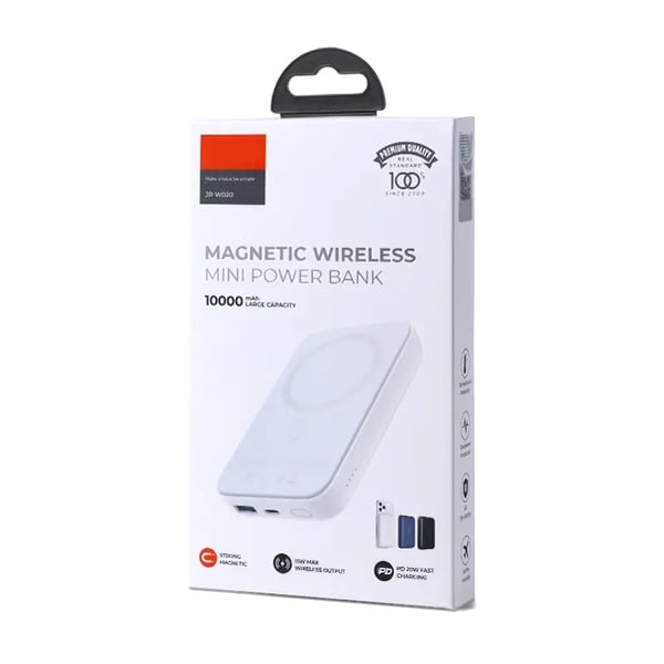 SiGN Magnetisk Trådløs Mini Powerbank 10000mAh, USB-C, USB-A - Sort