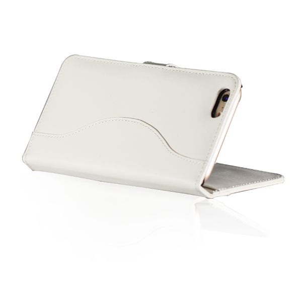 iPhone 6 Plus/6s Plus Læder Pung Etui - Hvid