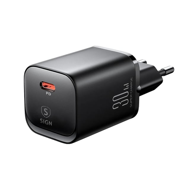 SiGN Single-Port Hurtiglader, 30W - Sort