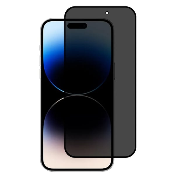 iPhone 15 Pro Privacy -näytönsuoja - Musta