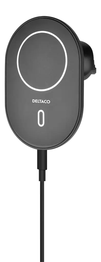 Deltaco Trådløs oplader til bilen 15W - Sort