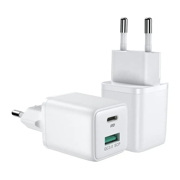SiGN Mini Hurtiglader USB & USB-C, PD & Q.C3.0, 33W - Hvid