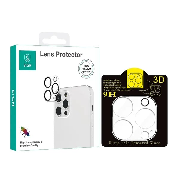 SiGN Erittäin Ohut Linssisuoja Karkaistua Lasia iPhone 14 Pro & 14 Pro Max -puhelimille