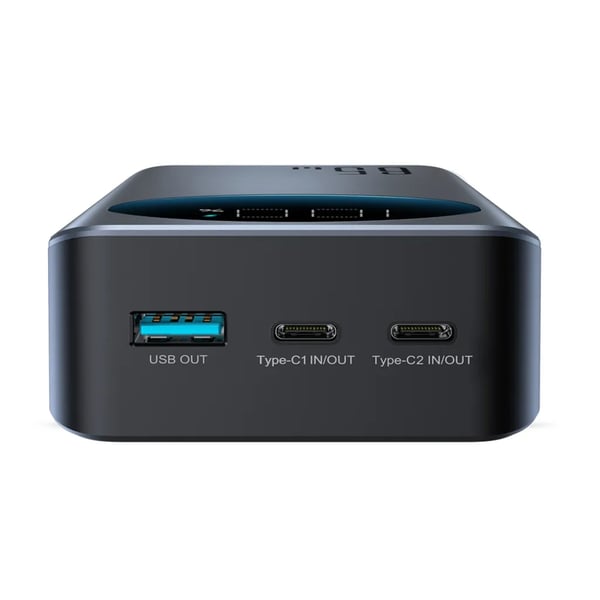 SiGN 65W 30000mAh Hurtigopladning Powerbank LED-skærm PD QC til telefon og bærbar computer - Sort