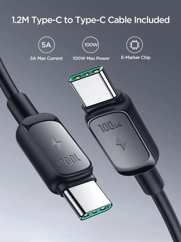 SiGN 65W 30000mAh Hurtigopladning Powerbank LED-skærm PD QC til telefon og bærbar computer - Sort