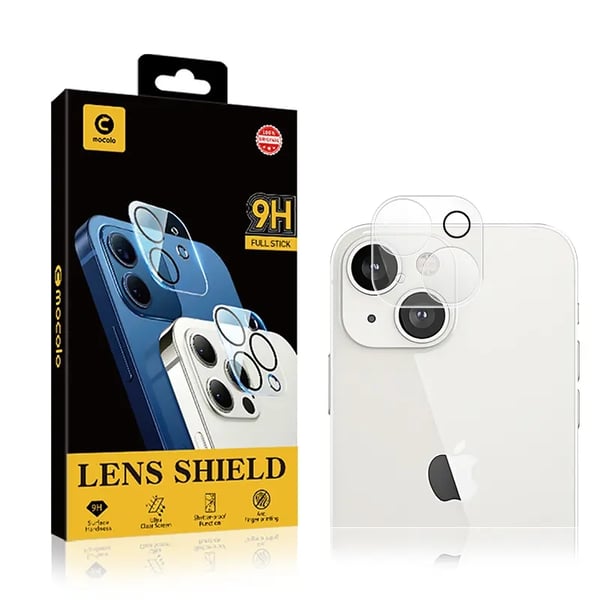 MOCOLO Karkaistu lasi linssisuoja iPhone 14 & 14 Max - Puoliläpinäkyvä