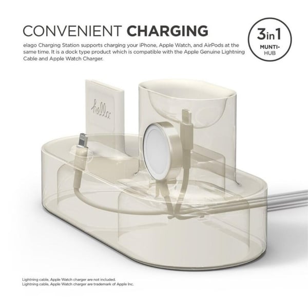 SiGN 3-in-1 Laddställ för iPhone, AirPods & Apple Watch - Beige