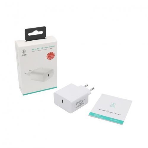 SiGN USB-C PD Laturi 18 W - Valkoinen
